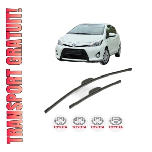 Set stergatoare TOYOTA YARIS (_P15_) din 2016, pentru parbriz auto, 2 bucati, Bosch Aerotwin Retrofit, din cauciuc siliconat rezistent, 4 Stickere Auto TOYOTA