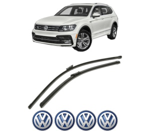Set stergatoare Volkswagen TIGUAN (AD1, AX1) din 2016-2024, pentru parbriz auto, 2 bucati, Bosch Aerotwin, din cauciuc siliconat rezistent, 4 Stickere Auto Volkswagen v52899