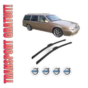 Set stergatoare VOLVO V90 I Estate (965) din 1997-1998, pentru parbriz auto, 2 bucati, Bosch Aerotwin Retrofit, din cauciuc siliconat rezistent, 4 Stickere Auto VOLVO