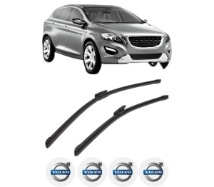 Set stergatoare VOLVO XC60 I VAN (156) din 2013-2017, pentru parbriz auto, 2 bucati, Bosch Aerotwin Multi, din cauciuc siliconat rezistent, 4 Stickere Auto VOLVO v53619