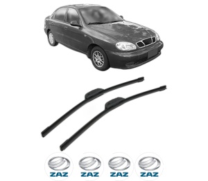 Set stergatoare ZAZ CHANCE Saloon (TF_, TA_) din 2009-2011, pentru parbriz auto, 2 bucati, Bosch Aerotwin Retrofit, din cauciuc siliconat rezistent, 4 Stickere Auto ZAZ v48604