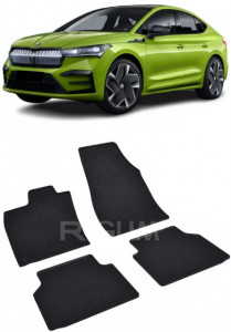 Skoda Enyaq IV Electric fabricat din 02.2022 - Prezent, Coupe, set covorase auto dedicate, din cauciuc 100% Premium accesorii pentru autoturismul tau - masina v150209