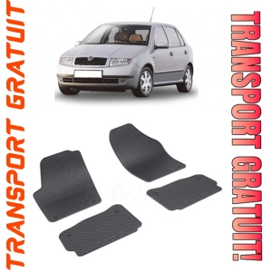 Skoda Fabia I fabricat din 2000 - 2007, Hatchback, set covorase auto dedicate, din cauciuc 100% Premium