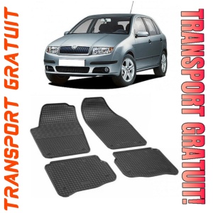 Skoda Fabia I, Sedan, fabricat din 2000 - 2007, set covorase auto dedicate, din cauciuc 100% Premium