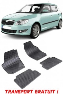 Skoda Fabia II, Hatchback, fabricat din 03.2007 - 10.2014, set covorase auto dedicate, din cauciuc 100% Premium - Transport Gratuit accesorii pentru autoturismul tau - masina v37893
