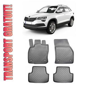 Skoda Karoq, Suv, Din 2017 - Prezent , Set Covorase Auto Tip Tavita Premium 3D, din cauciuc