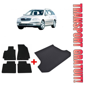 Skoda Octavia I din 1998 - 2004 Combi *1 , Set Covorase + tavita portbagaj auto