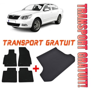 Skoda Octavia II din 2009 - 04.2013 Hatchback *1 , Set Covorase + tavita portbagaj auto