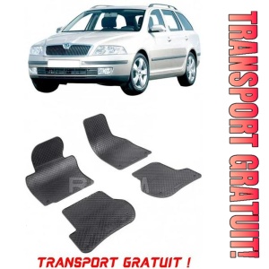 Skoda Octavia II fabricat din 2004 - 04.2013, Combi, set covorase auto dedicate, din cauciuc 100% Premium - Transport Gratuit