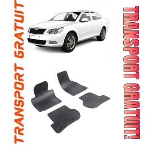 Skoda Octavia II, Hatchback, fabricat din 03.2004 - 01.2013, set covorase auto dedicate, din cauciuc 100% Premium