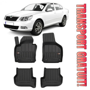 Skoda Octavia II Scout, Hatchback, Din 03.2004 - 01.2013 , Set Covorase Auto Tip Tavita Premium 3D, din cauciuc