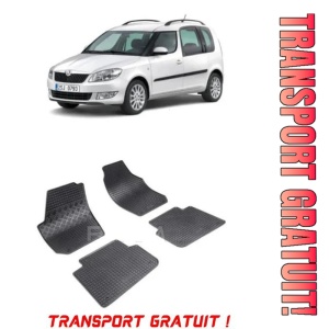 Skoda Roomster, Van, fabricat din 07.2006 - 04.2015, set covorase auto dedicate, din cauciuc 100% Premium - Transport Gratuit