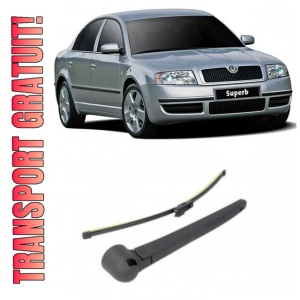 Skoda Superb II Brat stergator pentru luneta spate cu lamela 410 mm, compatibil cu Skoda Superb II Hatchback fabricat intre 2009-2015, calitate extra