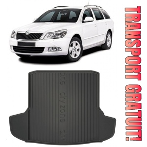 Skoda Superb II din 11.2009 - 08.2015 Combi Portbagaj Inferior, Tavita Pentru Portbagaj Lux Premium Dedicata, Cu Buzunare Laterale *1
