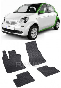 Smart Forfour II, Hatchback, fabricat din 2014 - Prezent, set covorase auto dedicate, din cauciuc 100% Premium accesorii pentru autoturismul tau - masina v161426