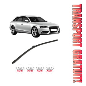 Stergator lamela spate AUDI A4 B8 Avant (8K5) din 2007 - 2015, pentru luneta auto, Bosch Aerotwin, din cauciuc siliconat rezistent, 4 Stickere Auto AUDI
