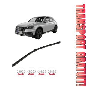 Stergator lamela spate AUDI Q5 (FYB, FYG) din 2016 - 2020, pentru luneta auto, Bosch Aerotwin, din cauciuc siliconat rezistent, 4 Stickere Auto AUDI