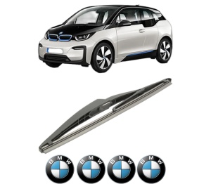 Stergator lamela spate BMW Seria i3 (I01) din 2013, pentru luneta auto, Bosch Twin, din cauciuc siliconat rezistent, 4 Stickere Auto BMW v27499