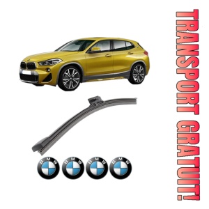 Stergator lamela spate BMW Seria X2 (F39) din 2017 - 2023, pentru luneta auto, Bosch Aerotwin, din cauciuc siliconat rezistent, 4 Stickere Auto BMW