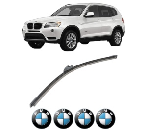 Stergator lamela spate BMW Seria X3 (F25) din 2010 - 2017, pentru luneta auto, Bosch Aerotwin, din cauciuc siliconat rezistent, 4 Stickere Auto BMW v27129