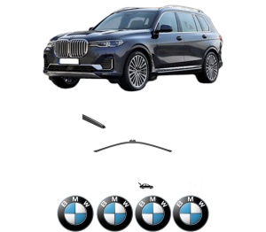 Stergator lamela spate BMW Seria X7 (G07) din 2019 - 2020, pentru luneta auto, Valeo Silencio, din cauciuc siliconat rezistent, 4 Stickere Auto BMW v16384