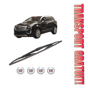 Stergator lamela spate CADILLAC XT5 din 2016, pentru luneta auto, Bosch Twin, din cauciuc siliconat rezistent, 4 Stickere Auto CADILLAC