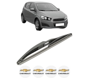 Stergator lamela spate CHEVROLET AVEO Hatchback (T300) din 2011 - 2015, pentru luneta auto, Bosch Twin, din cauciuc siliconat rezistent, 4 Stickere Auto CHEVROLET v27559