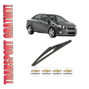 Stergator lamela spate CHEVROLET AVEO Saloon (T300) din 2011 - 2015, pentru luneta auto, Valeo Silencio, din cauciuc siliconat rezistent, 4 Stickere Auto CHEVROLET