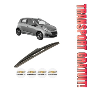 Stergator lamela spate CHEVROLET SPARK (M300) din 2010, pentru luneta auto, Bosch Twin, din cauciuc siliconat rezistent, 4 Stickere Auto CHEVROLET