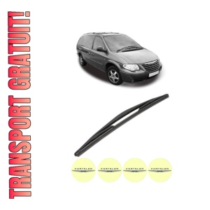 Stergator lamela spate CHRYSLER GRAND VOYAGER / VOYAGER IV (RG, RS) din 2000 - 2008, pentru luneta auto, Valeo Silencio, din cauciuc siliconat rezistent, 4 Stickere Auto CHRYSLER