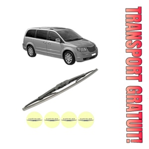 Stergator lamela spate CHRYSLER TOWN & COUNTRY din 2011 - 2016, pentru luneta auto, Bosch Twin, din cauciuc siliconat rezistent, 4 Stickere Auto CHRYSLER - Img 1