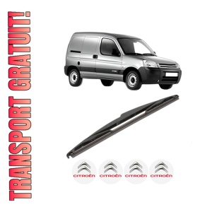 Stergator lamela spate CITROEN BERLINGO / BERLINGO FIRST Box Body/MPV (M_) din 1996 - 2011, pentru luneta auto, Valeo Silencio, din cauciuc siliconat rezistent, 4 Stickere Auto CITROEN