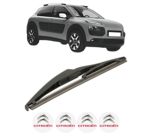 Stergator lamela spate CITROEN C4 CACTUS din 2014 - 2018, pentru luneta auto, Bosch Twin, din cauciuc siliconat rezistent, 4 Stickere Auto CITROEN v23209
