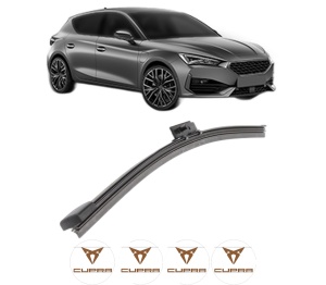 Stergator lamela spate CUPRA LEON (KL1, KU1, KUG) din 2020, pentru luneta auto, Bosch Aerotwin, din cauciuc siliconat rezistent, 4 Stickere Auto CUPRA v25324