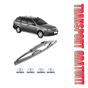 Stergator lamela spate DAEWOO NUBIRA Wagon (J100) din 1997 - 1999, pentru luneta auto, Bosch Twin, din cauciuc siliconat rezistent, 4 Stickere Auto DAEWOO