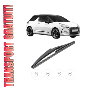 Stergator lamela spate DS DS 3 (SA_) din 2015 - 2019, pentru luneta auto, Valeo Silencio, din cauciuc siliconat rezistent, 4 Stickere Auto DS