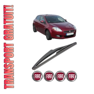 Stergator lamela spate FIAT BRAVO II (198_) din 2006 - 2016, pentru luneta auto, Valeo Silencio, din cauciuc siliconat rezistent, 4 Stickere Auto FIAT