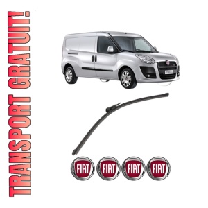 Stergator lamela spate FIAT DOBLO Bus (263_) din 2010 - 2023, pentru luneta auto, Valeo Silencio Xtrm, din cauciuc siliconat rezistent, 4 Stickere Auto FIAT