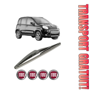 Stergator lamela spate FIAT PANDA VAN (312_, 519_) din 2012, pentru luneta auto, Bosch Twin, din cauciuc siliconat rezistent, 4 Stickere Auto FIAT