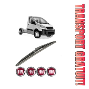 Stergator lamela spate FIAT SCUDO Platform/Chassis (270_, 272_) din 2007 - 2016, pentru luneta auto, Bosch Twin, din cauciuc siliconat rezistent, 4 Stickere Auto FIAT