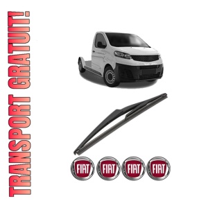 Stergator lamela spate FIAT SCUDO Platform/Chassis din 2007 - 2023, pentru luneta auto, Valeo Silencio, din cauciuc siliconat rezistent, 4 Stickere Auto FIAT