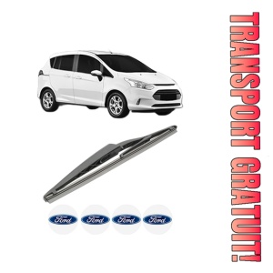 Stergator lamela spate FORD B-MAX Van (JK) din 2012, pentru luneta auto, Bosch Twin, din cauciuc siliconat rezistent, 4 Stickere Auto FORD