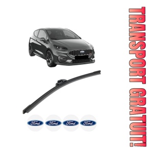 Stergator lamela spate FORD FIESTA VII (HJ, HF) din 2017 - 2022, pentru luneta auto, Bosch Aerotwin, din cauciuc siliconat rezistent, 4 Stickere Auto FORD