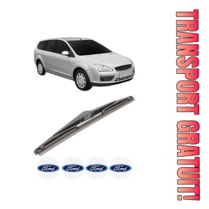 Stergator lamela spate FORD FOCUS II Estate Van din 2004 - 2011, pentru luneta auto, Bosch Twin, din cauciuc siliconat rezistent, 4 Stickere Auto FORD