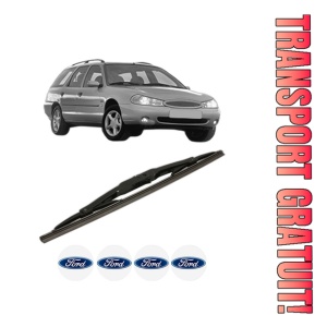 Stergator lamela spate FORD MONDEO II Turnier (BNP) din 1996 - 2000, pentru luneta auto, Bosch Twin, din cauciuc siliconat rezistent, 4 Stickere Auto FORD