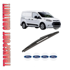 Stergator lamela spate FORD TRANSIT CONNECT MPV din 2013, pentru luneta auto, Valeo Silencio, din cauciuc siliconat rezistent, 4 Stickere Auto FORD