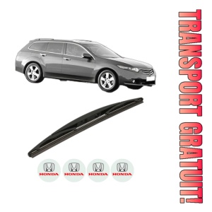 Stergator lamela spate HONDA ACCORD VIII Estate (CW) din 2008 - 2015, pentru luneta auto, Bosch Twin, din cauciuc siliconat rezistent, 4 Stickere Auto HONDA
