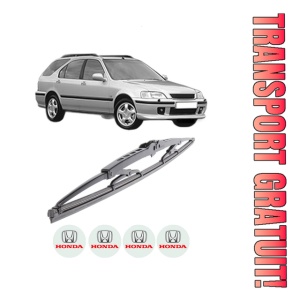 Stergator lamela spate HONDA CIVIC VI Aerodeck (MB, MC) din 1998 - 2001, pentru luneta auto, Bosch Twin, din cauciuc siliconat rezistent, 4 Stickere Auto HONDA