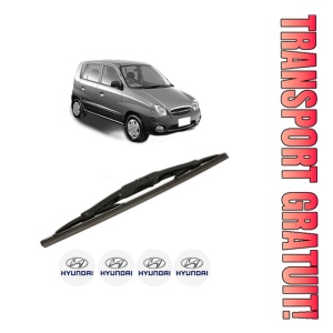 Stergator lamela spate HYUNDAI ATOS (MX) din 1998 - 2010, pentru luneta auto, Bosch Twin, din cauciuc siliconat rezistent, 4 Stickere Auto HYUNDAI
