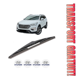 Stergator lamela spate HYUNDAI GRAND SANTA FÉ din 2013 - 2018, pentru luneta auto, Bosch Twin, din cauciuc siliconat rezistent, 4 Stickere Auto HYUNDAI